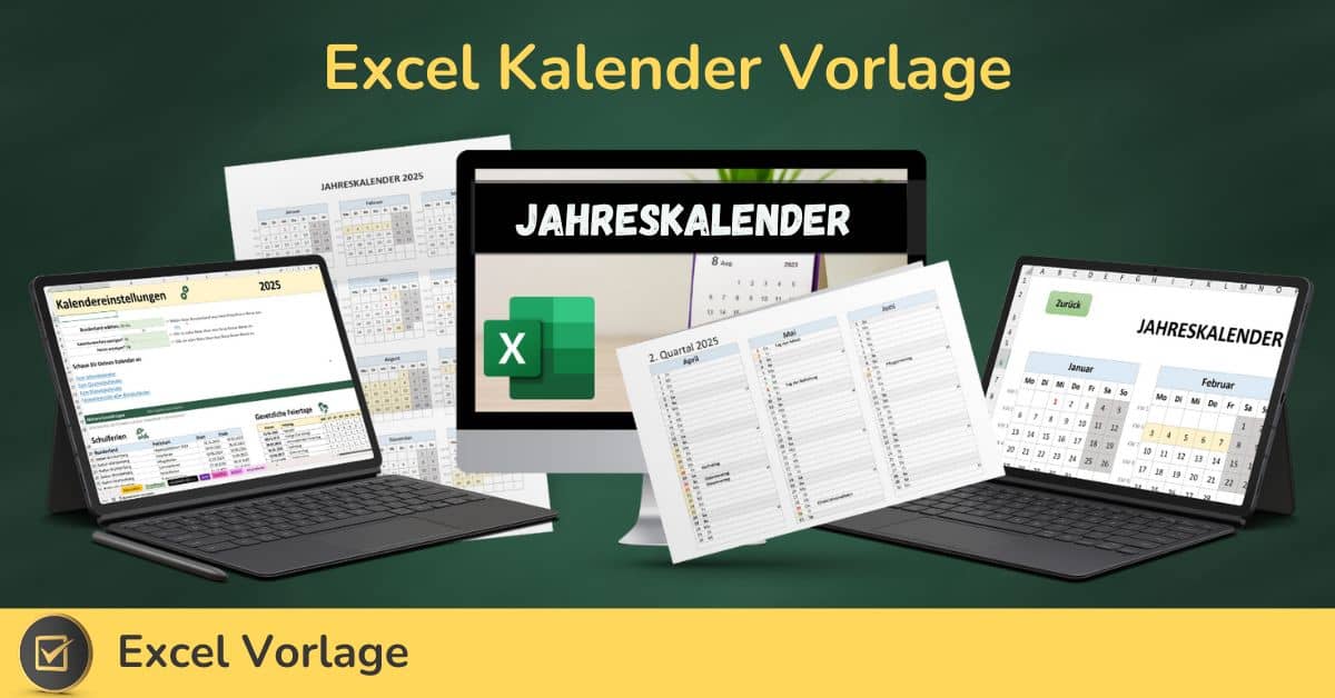 Jahreskalender 2026 kostenlos | Excel Download