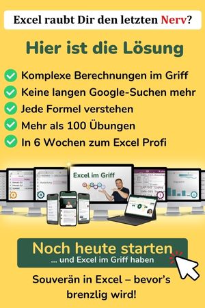 Lerne hier ein für alle Mal Excel.