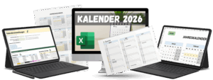 Excel Kalender Vorlage 2026 mit Ferien & Feiertagen (DACH)