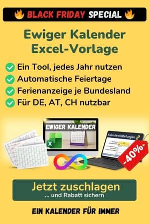 Ewiger Kalender Excel Vorlage Promotion