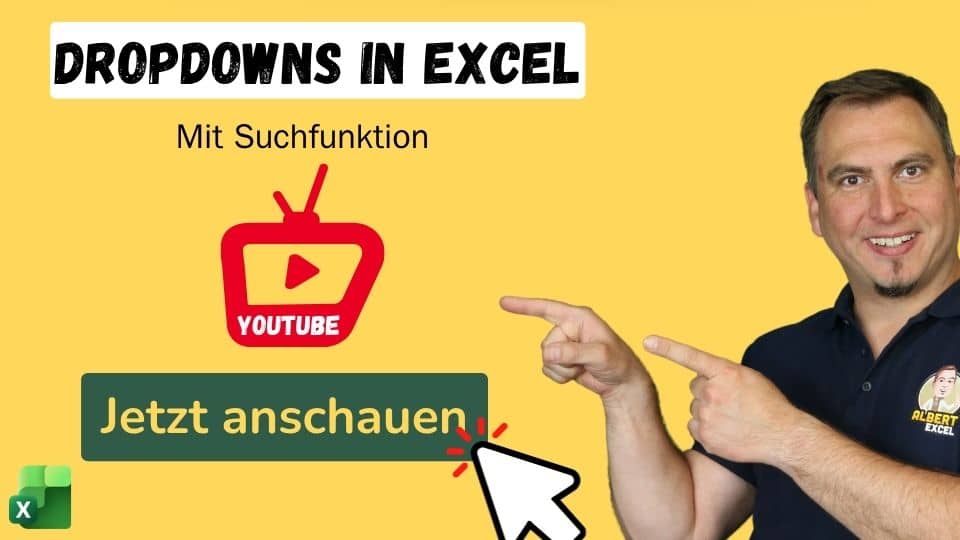 YouTube-Video Dropdown-Liste in Excel erstellen
